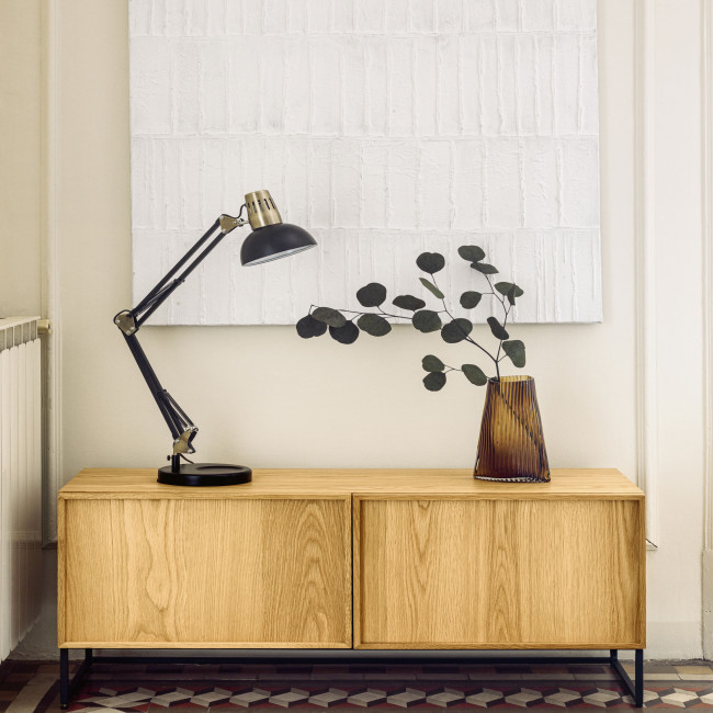 Taiana  - Meuble TV 2 portes en bois et métal L112cm