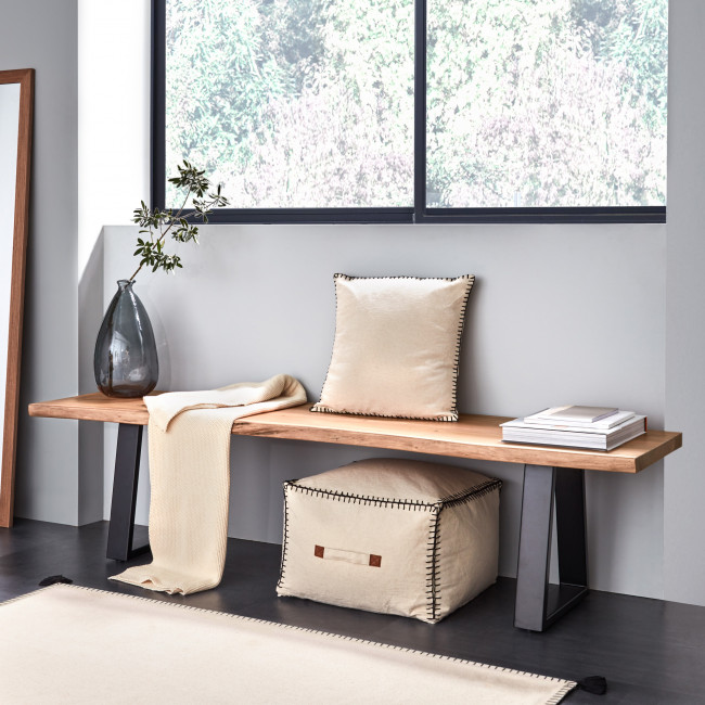 Alaia - Banc en bois d'acacia et métal L140cm