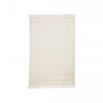 Dabria - Tapis en coton de couleur beige