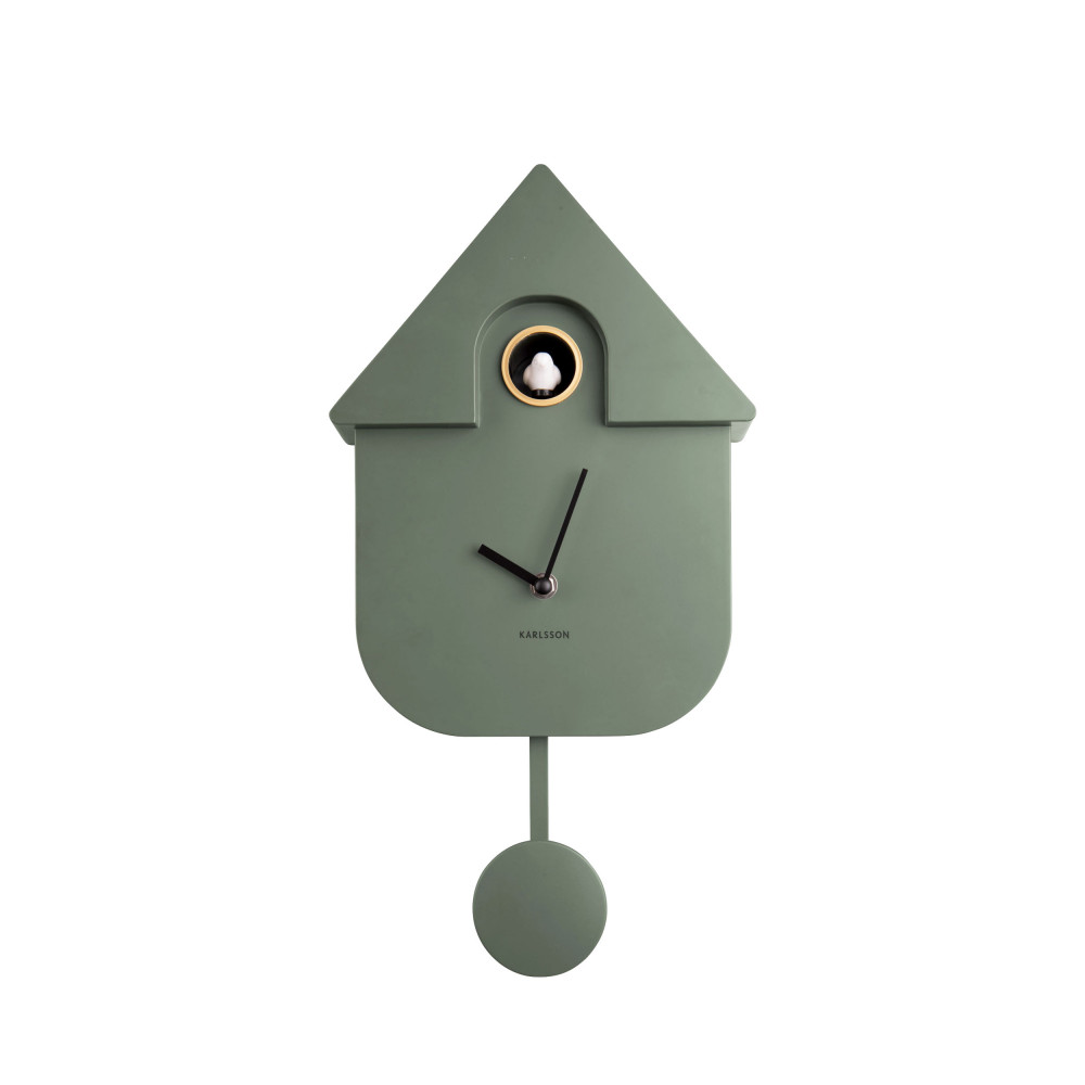 Modern Cuckoo - Horloge à pendule - Couleur - Vert