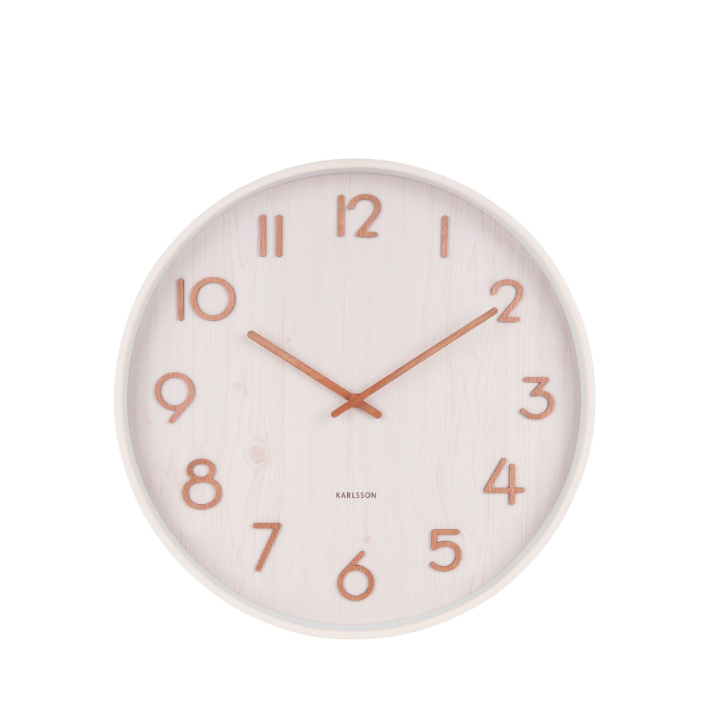 Pure - Horloge murale ronde en bois ø60cm - Couleur - Blanc
