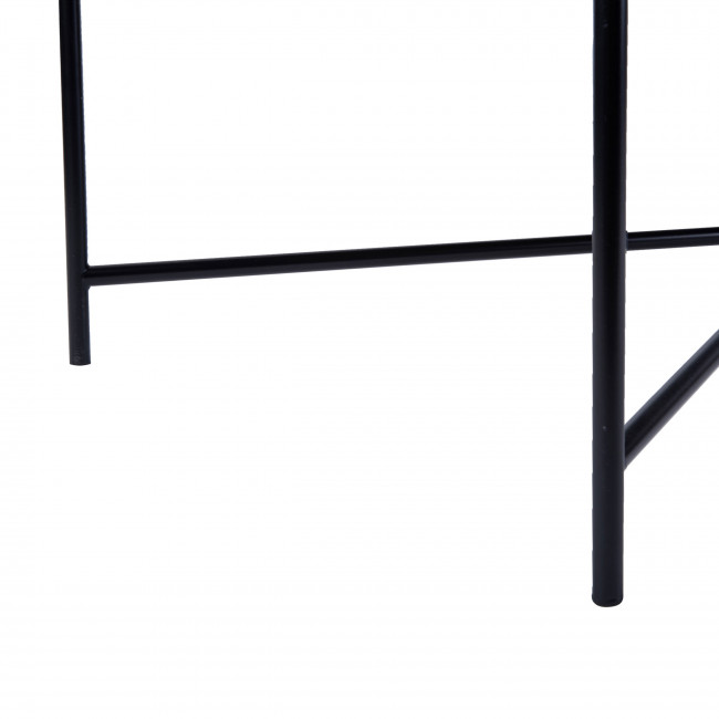 Smooth - Table basse rectangulaire en verre et métal