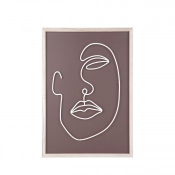 Line Drawing - Affiche encadrée en bois