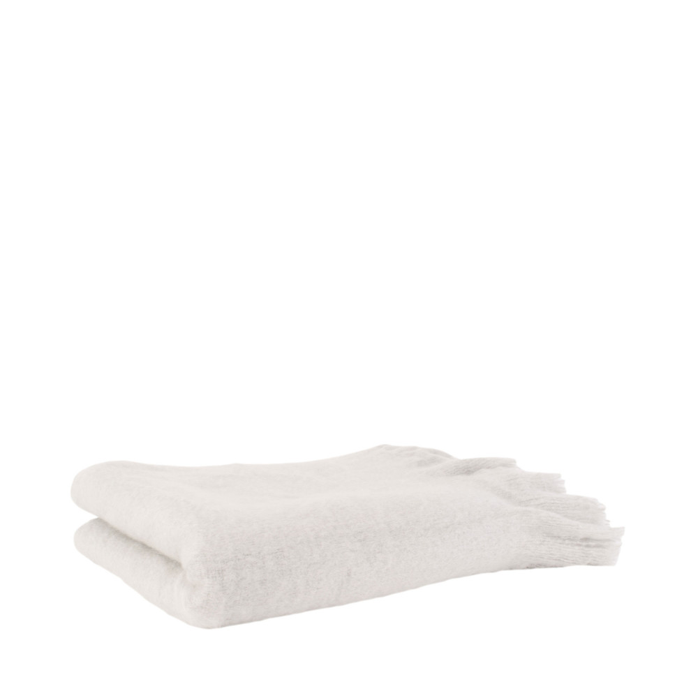 Cuddle - Plaid en coton 130x170cm - Couleur - Blanc