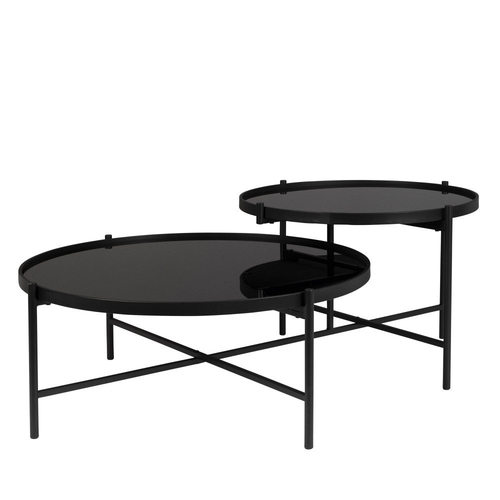 li - table basse en métal - couleur - noir