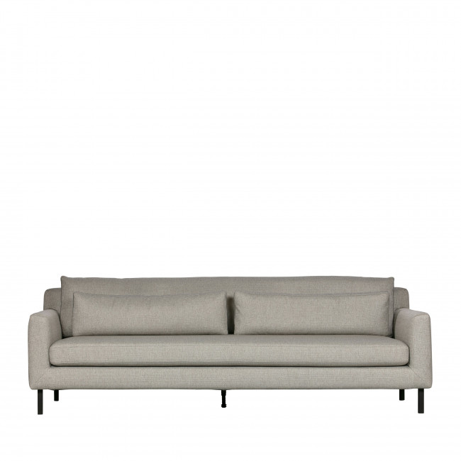 Nienke - Canapé 3 places en tissu et métal L230cm