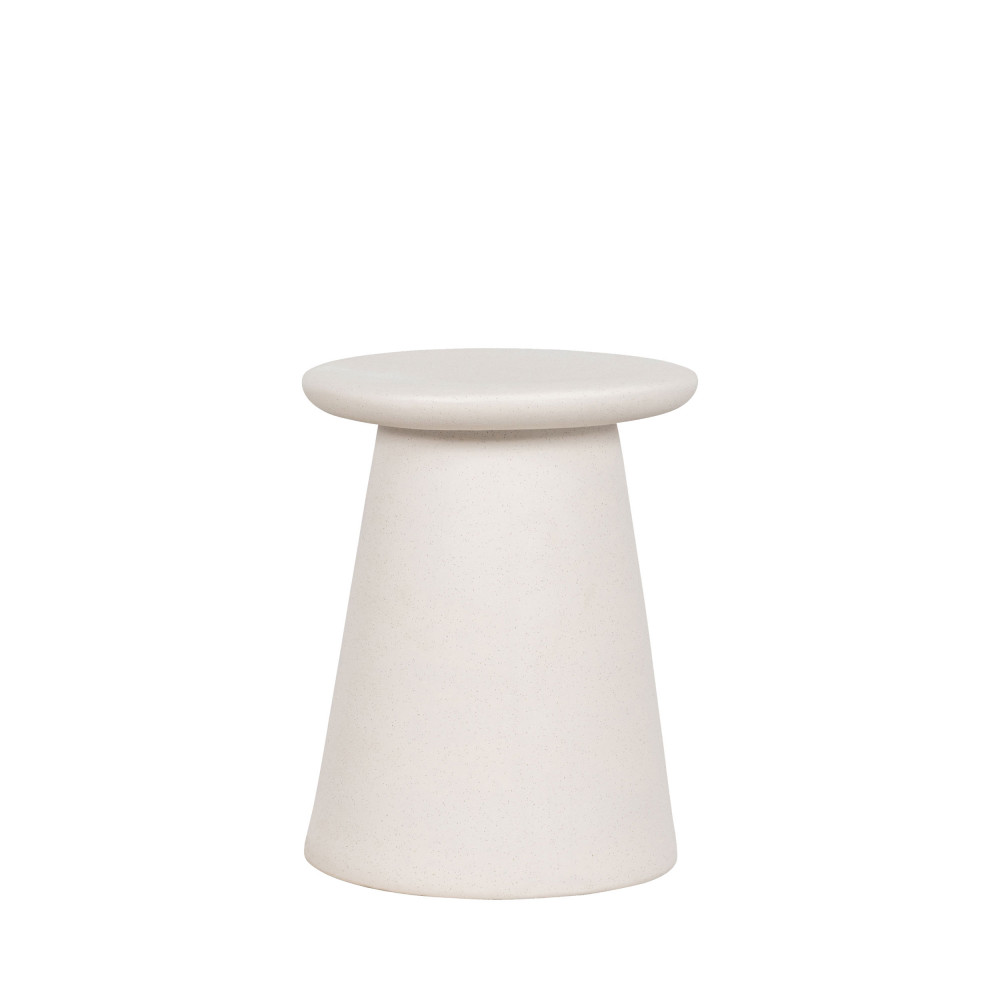 Button - Table d'appoint en céramique ø35cm - Couleur - Blanc