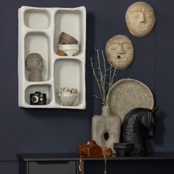 Clay - Étagère murale en papier mâché 5 niches