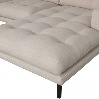 River - Canapé d'angle droit en tissu L280cm