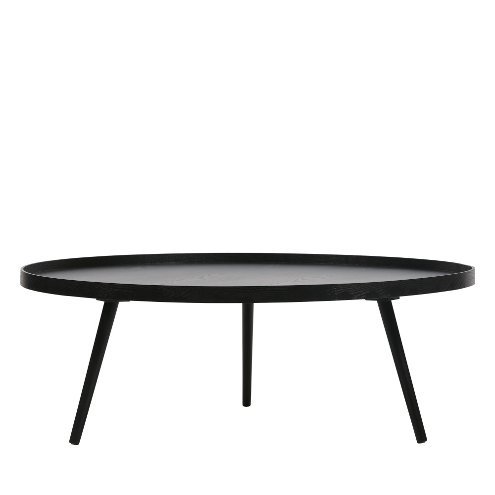 Mesa - Table basse ronde en bois ø100cm - Couleur - Noir