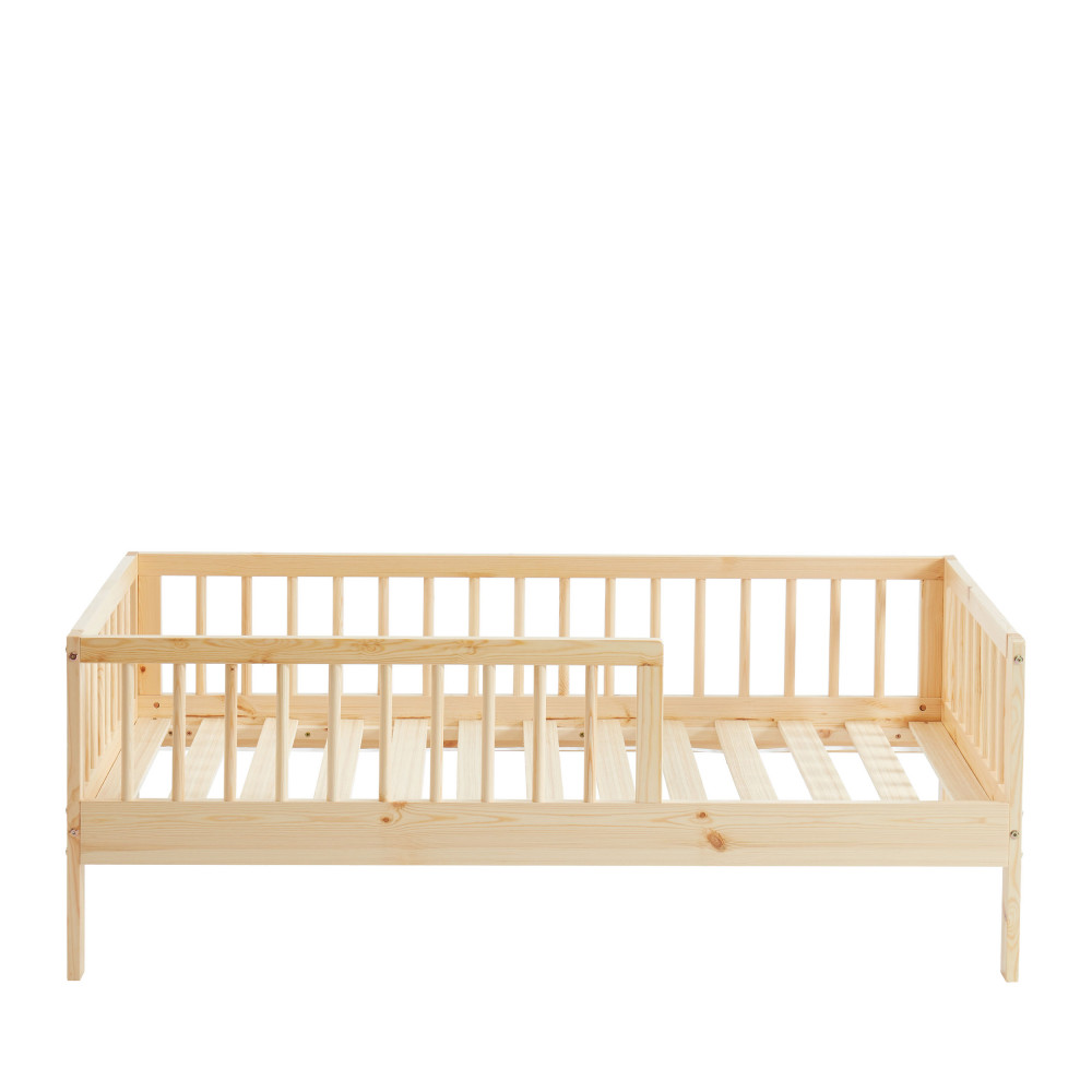 sasha - cadre de lit pour enfant en bois massif 70x140cm - couleur - bois clair