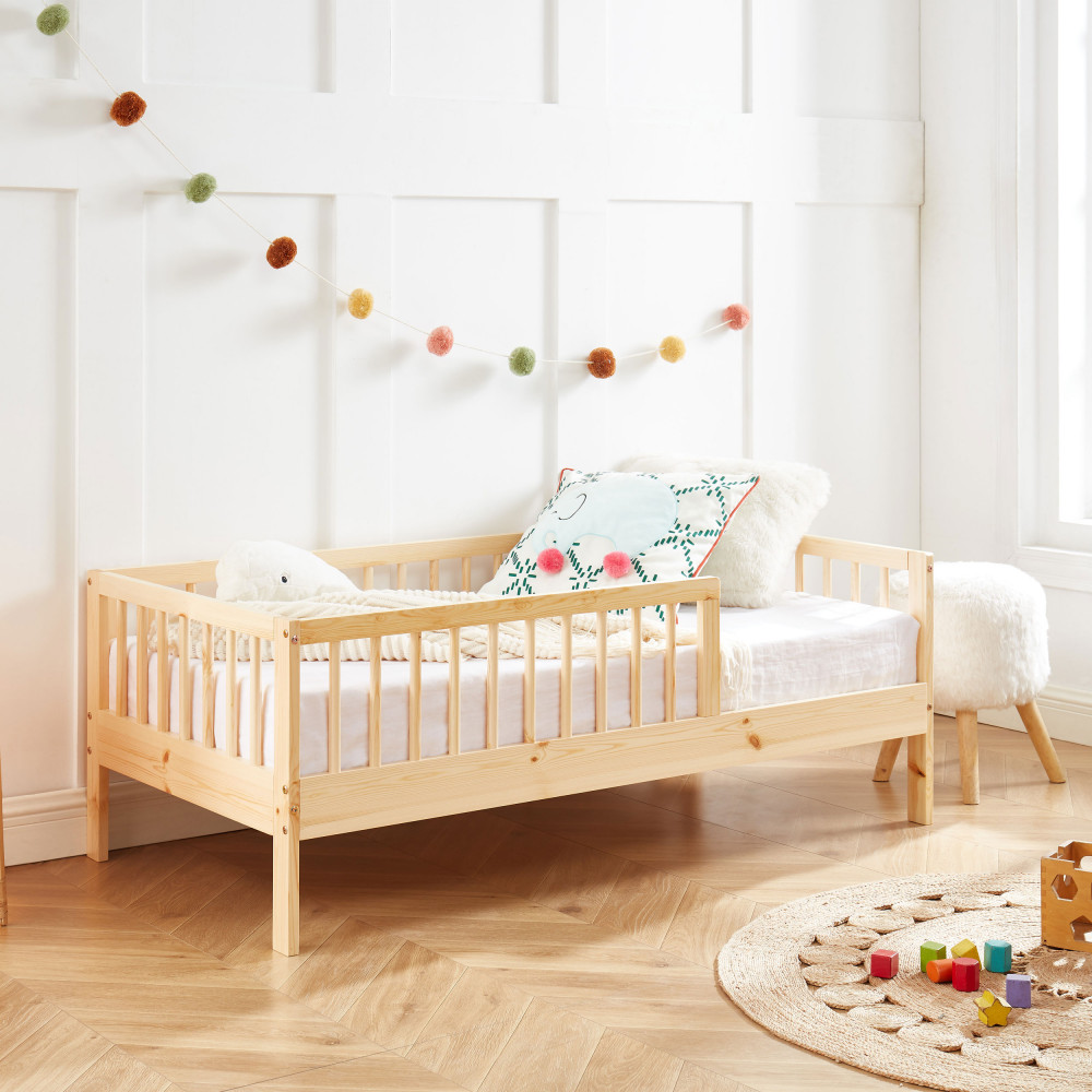 Cadre de lit pour enfant en bois massif 70x140cm - SASHA