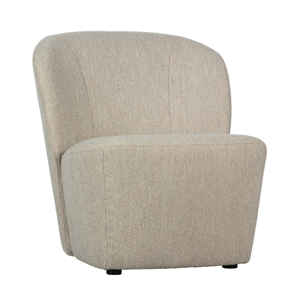 Lofty - Fauteuil en tissu bouclette - Couleur - Naturel