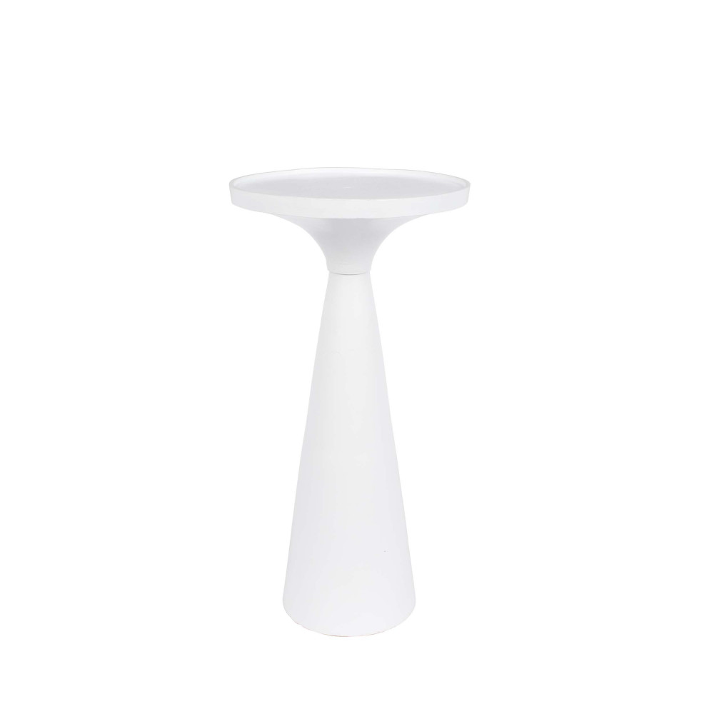 Floss - Table d'appoint en métal ø28cm - Couleur - Blanc