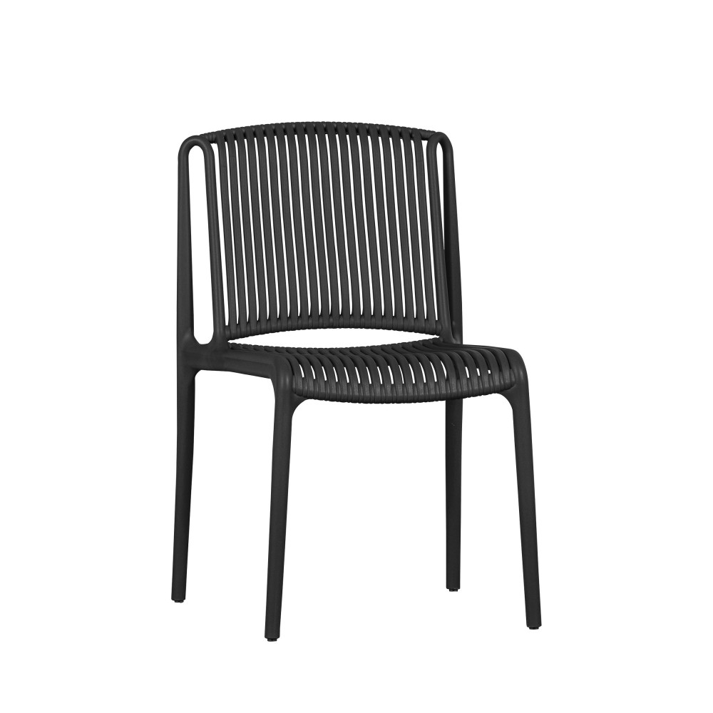 Billie - Lot de 4 chaises indoor/outdoor - Couleur - Noir