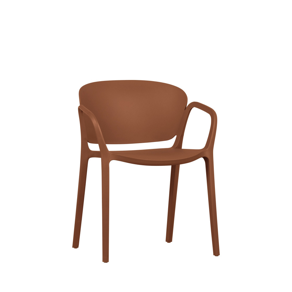 Bent - Lot de 2 chaises de jardin - Couleur - Terracotta