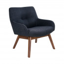 Lot De 2 Fauteuils Tissu Gris - Piètement Bois - Salon Ou Salle à Manger (Occasion)