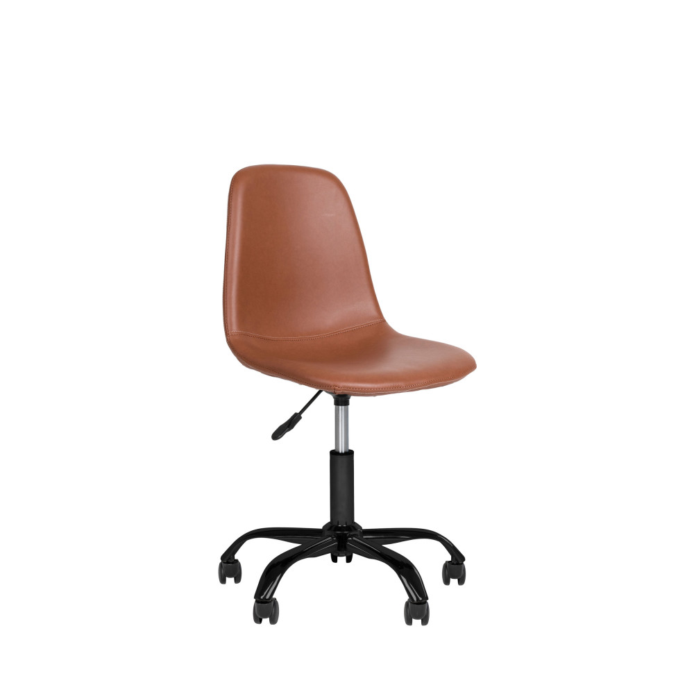 stockholm - chaise de bureau à roulettes en simili - couleur - marron