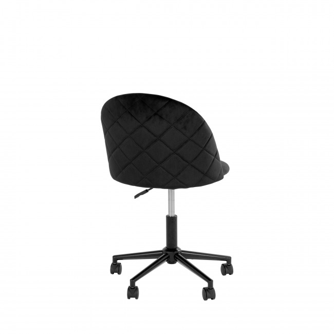 Geneve - Chaise de bureau à roulettes en velours