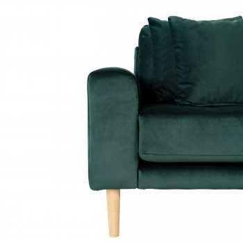 Lido - Canapé d'angle droit en velours L290cm