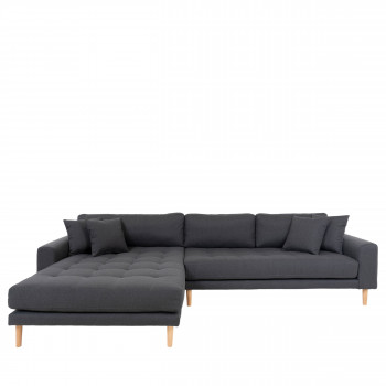 Lido - Canapé d'angle gauche en tissu L290cm