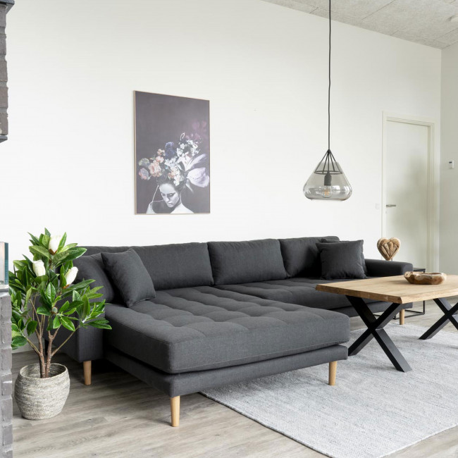 Lido - Canapé d'angle gauche en tissu L290cm