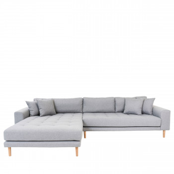 Lido - Canapé d'angle gauche en tissu L290cm