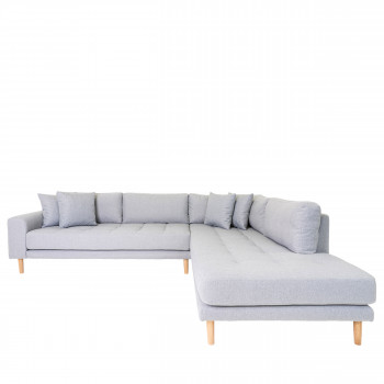 Lido - Canapé d'angle droit en tissu L257cm