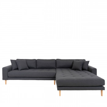 Lido - Canapé d'angle droit en tissu L290cm
