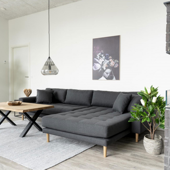 Lido - Canapé d'angle droit en tissu L290cm