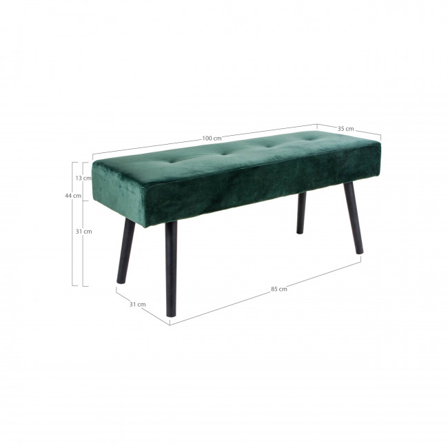 Skiby - Banc en velours L100cm