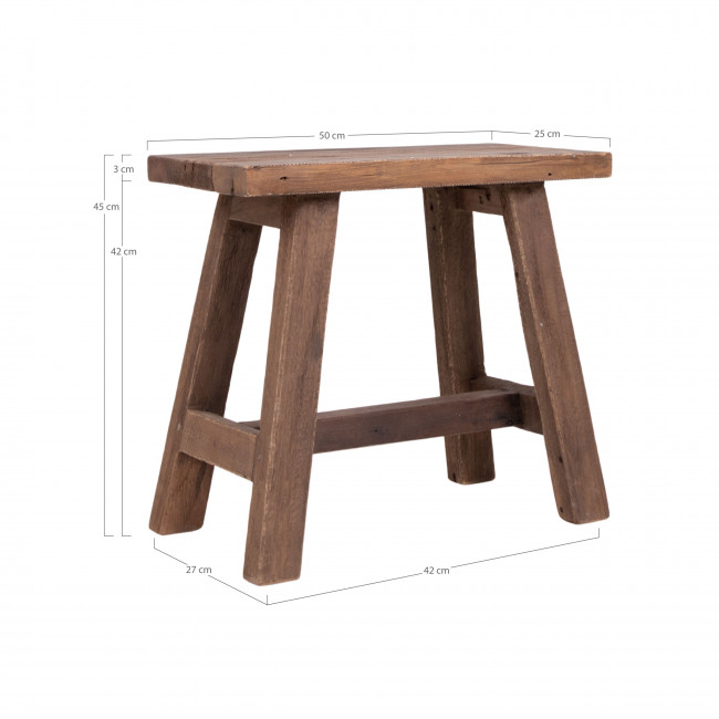 Barcelona - Tabouret en teck H45cm