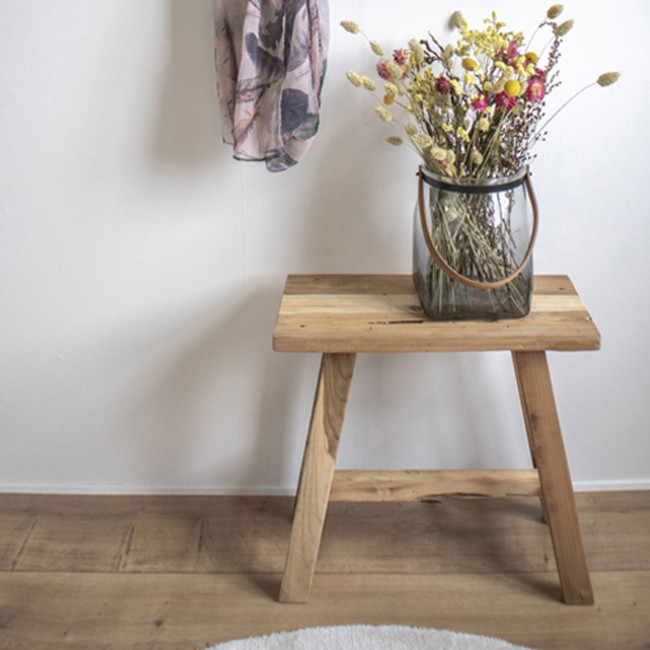 Barcelona - Tabouret en teck H45cm