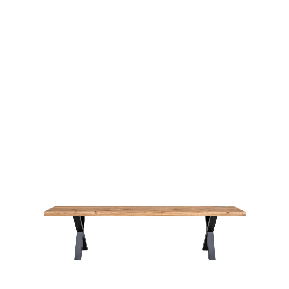 Toulon - Banc en bois avec pieds en X L180cm - Couleur - Bois clair