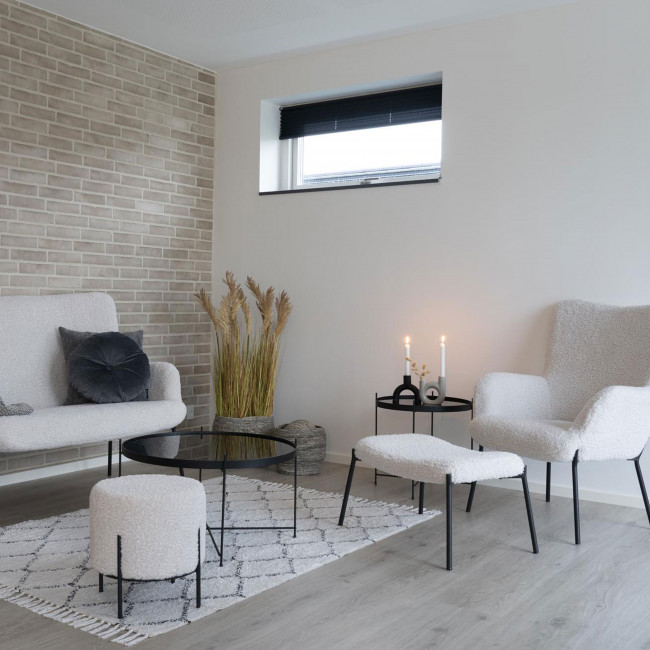 Glasgow - Repose-pieds en tissu bouclette