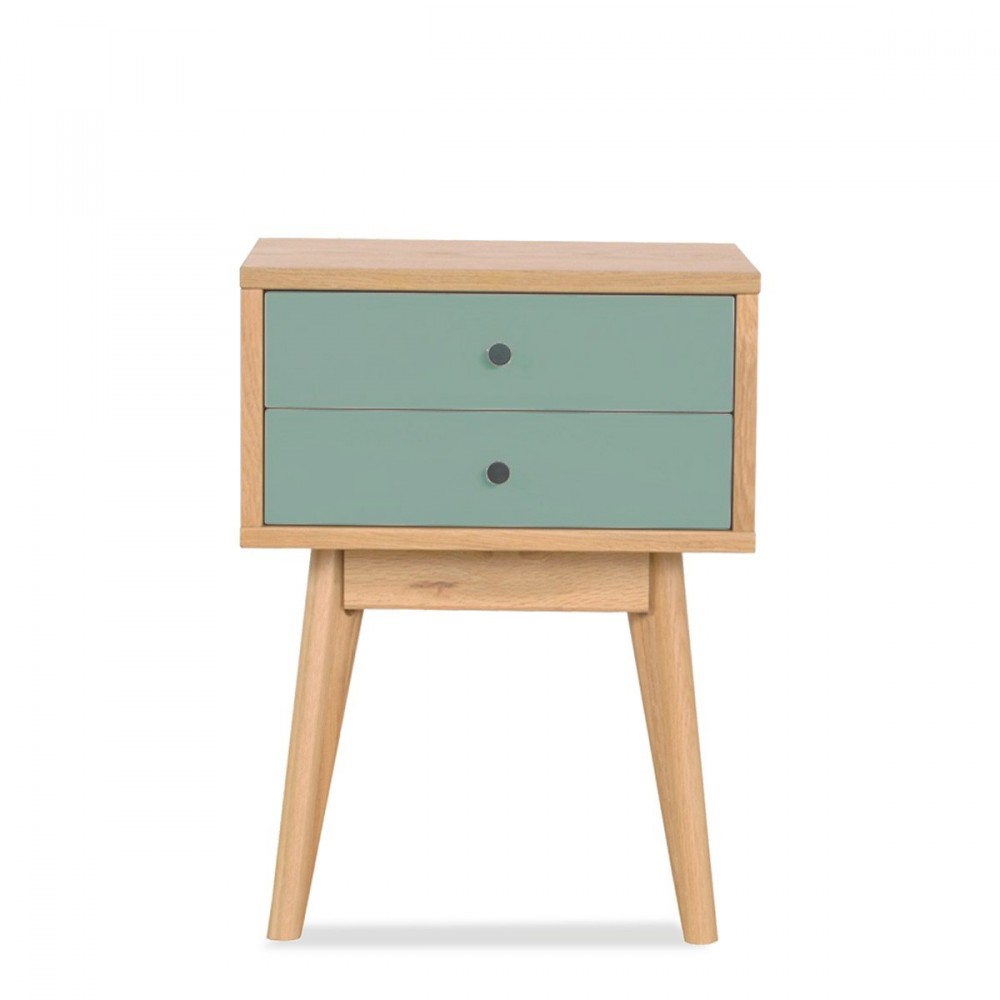 Table de chevet scandinave Skoll 2 tiroirs by Drawer Table de chevet scandinave Skoll 2 tiroirs by Drawer