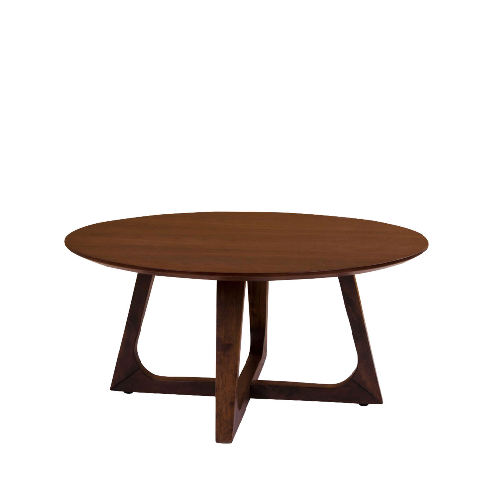 Hellerup - Table basse en bois ø75cm - Couleur - Bois foncé