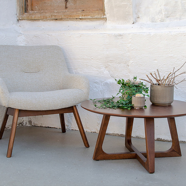 Hellerup – Table basse en bois ø75 cm