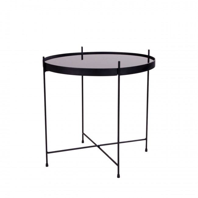 Venezia – Table basse en verre et métal ø48xh48 cm