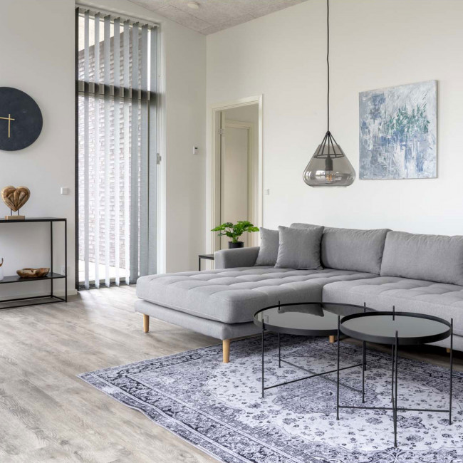 Venezia – Table basse en verre et métal ø48xh48 cm