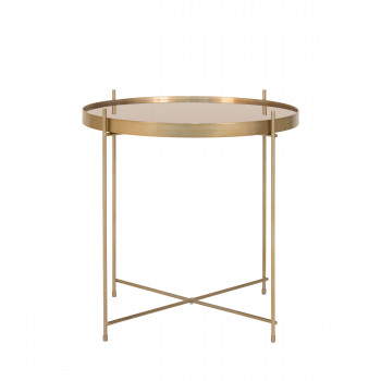 Venezia – Table basse en verre et métal ø48xh48 cm