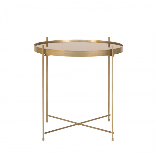 Venezia – Table basse en verre et métal ø48xh48 cm