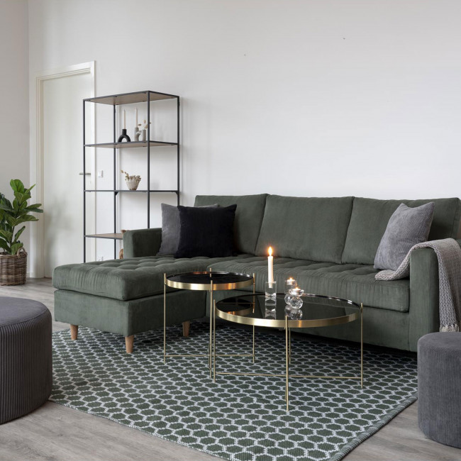 Venezia – Table basse en verre et métal ø48xh48 cm