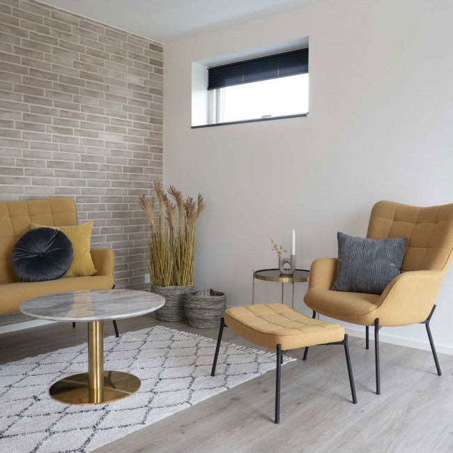 Venezia – Table basse en verre et métal ø48xh48 cm