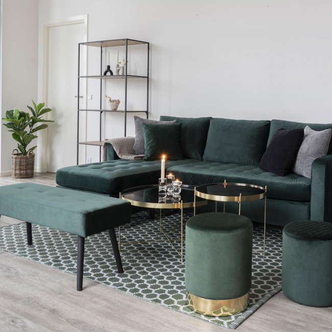 Venezia – Table basse en verre et métal ø48xh48 cm