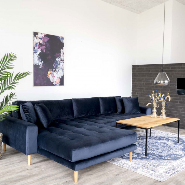Lugano – Table basse en bois et métal 110x60 cm