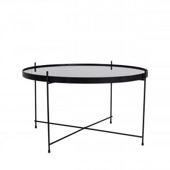 Venezia – Table basse en verre et métal ø70xh40 cm