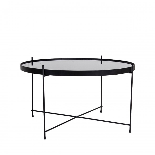 Venezia – Table basse en verre et métal ø70xh40 cm