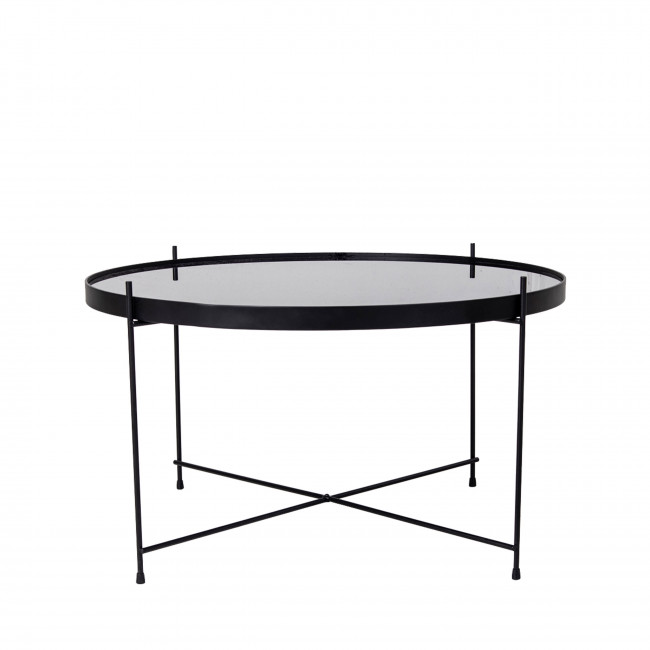 Venezia – Table basse en verre et métal ø70xh40 cm