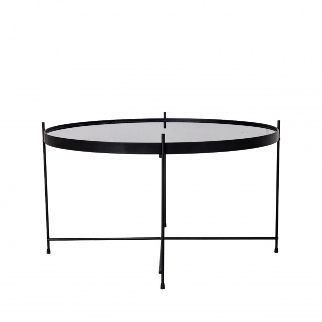 Venezia – Table basse en verre et métal ø70xh40 cm